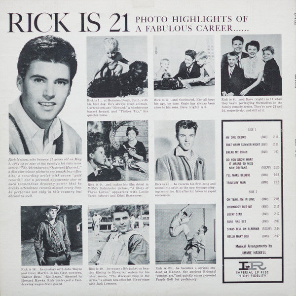 Ricky Nelson (2) - Rick Is 21 - LP