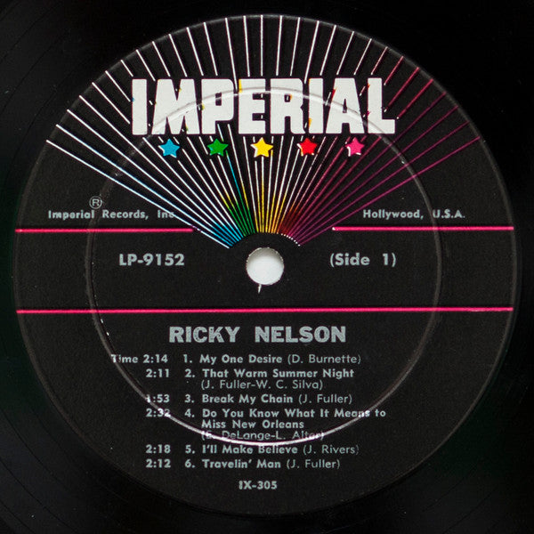 Ricky Nelson (2) - Rick Is 21 - LP