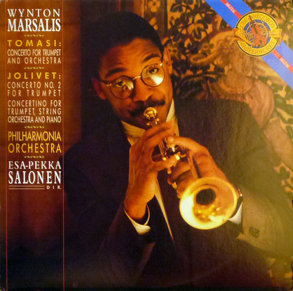 Wynton Marsalis - Tomasi* / Jolivet* - Philharmonia Orchestra, Esa-Pekka Salonen - Tomasi: Concerto For Trumpet And Orchestra / Jolivet: Concerto No. 2 For Trumpet - Concertino For Trumpet, String Orchestra And Piano - LP
