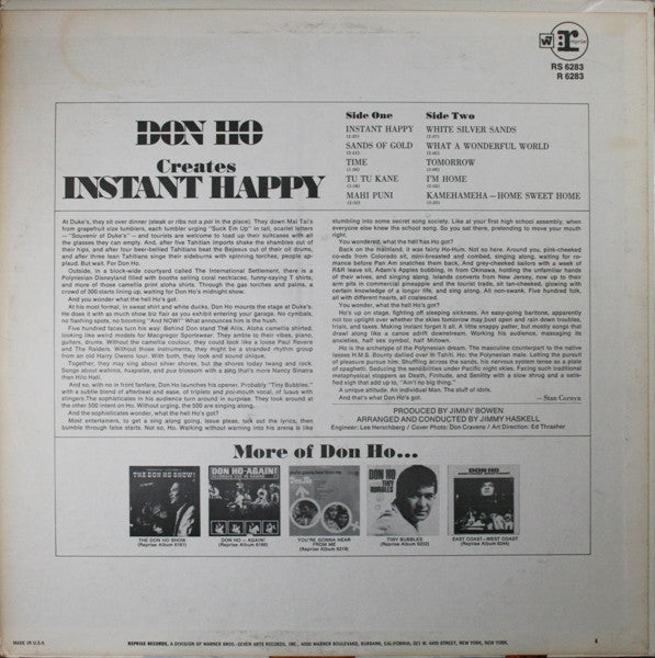 Don Ho - Instant Happy - LP