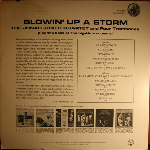 The Jonah Jones Quartet - Blowin' Up A Storm - LP