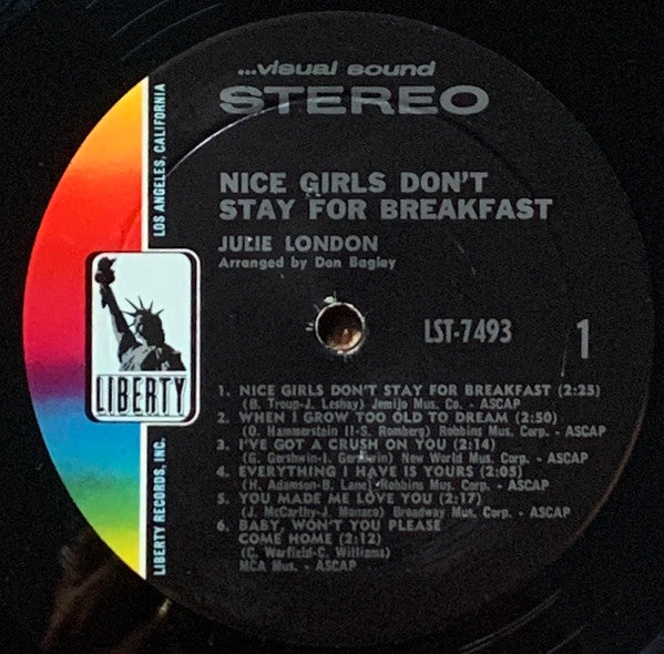 Julie London - Nice Girls Don't Stay For Breakfast - LP