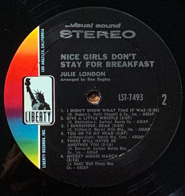 Julie London - Nice Girls Don't Stay For Breakfast - LP