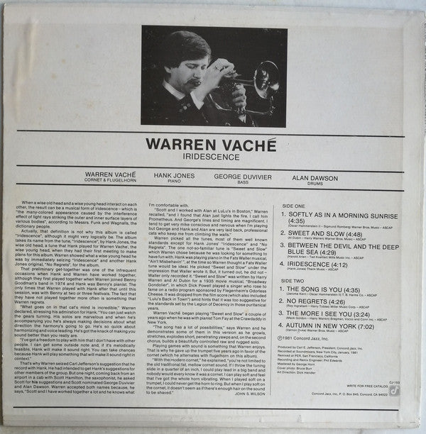 Warren Vaché - Iridescence - LP