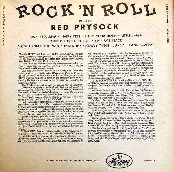 Red Prysock And His Orchestra - Rock 'N Roll - LP