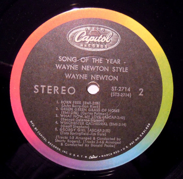 Wayne Newton - Song Of The Year - Wayne Newton Style - LP