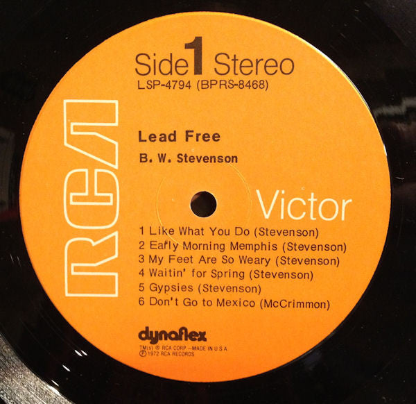 B.W. Stevenson - Lead Free - LP