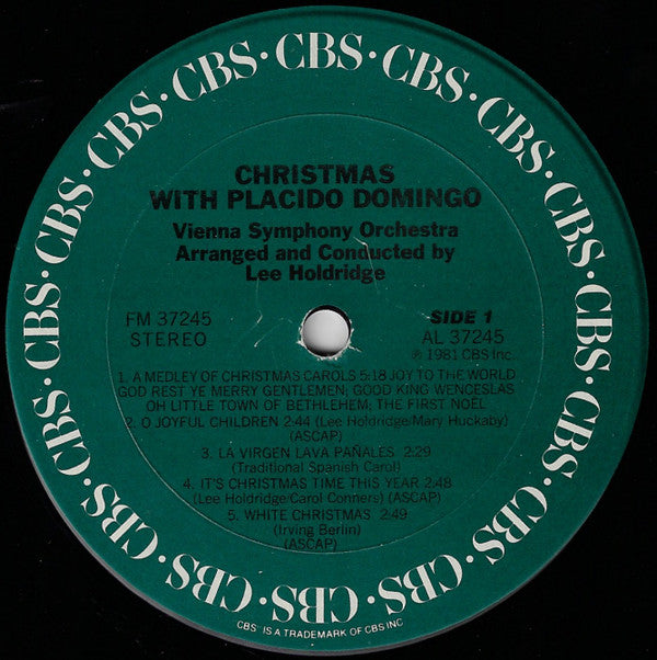 Placido Domingo : Vienna Symphony Orchestra* - Christmas With Placido Domingo - LP