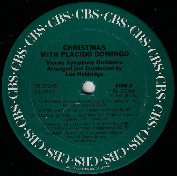 Placido Domingo : Vienna Symphony Orchestra* - Christmas With Placido Domingo - LP