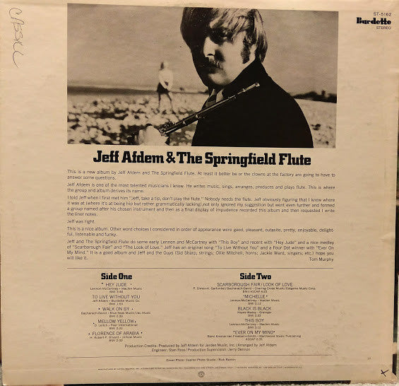 Jeff Afdem & The Springfield Flute* - Jeff Afdem & The Springfield Flute - LP