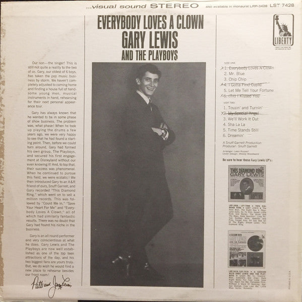 Gary Lewis & The Playboys - Everybody Loves A Clown - LP