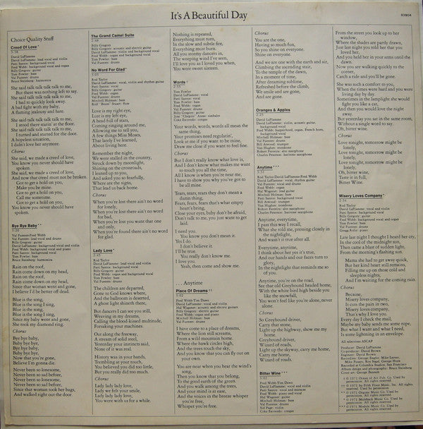 It's A Beautiful Day - Choice Quality Stuff/Anytime - LP