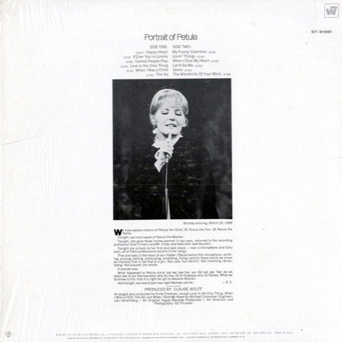 Petula Clark - Portrait Of Petula - LP