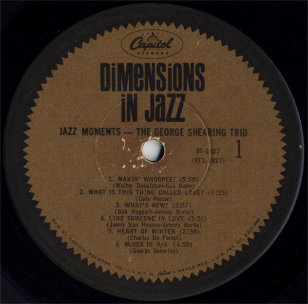 The George Shearing Trio* - Jazz Moments - LP