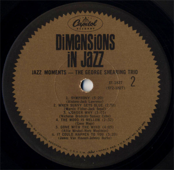The George Shearing Trio* - Jazz Moments - LP