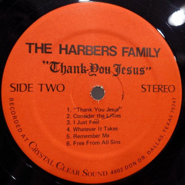 The Harbers Family - Thank You Jesus - LP