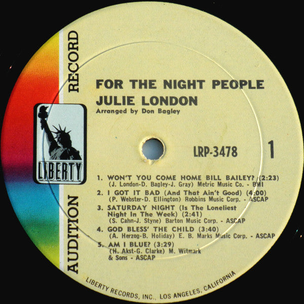 Julie London - For The Night People - LP