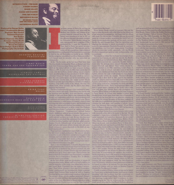 The Heath Bros.* - Live At The Public Theater - LP