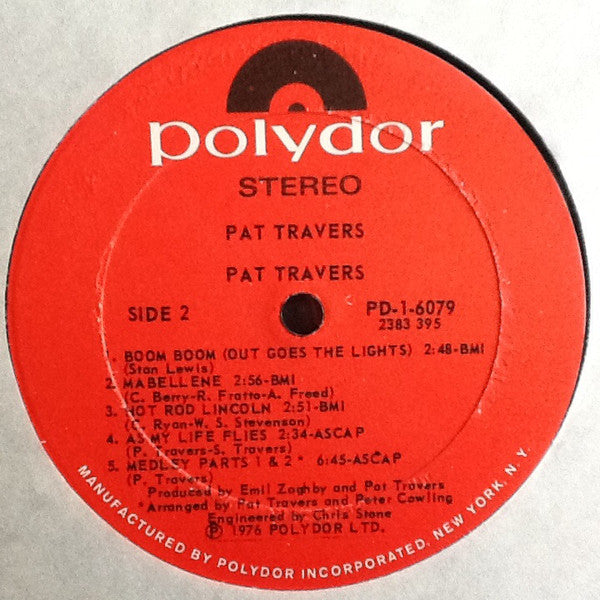 Pat Travers - Pat Travers - LP