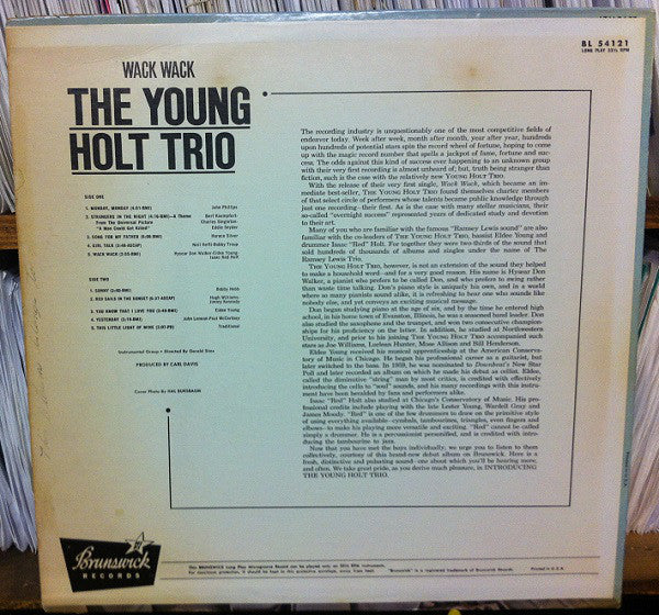The Young Holt Trio* - Wack Wack - LP