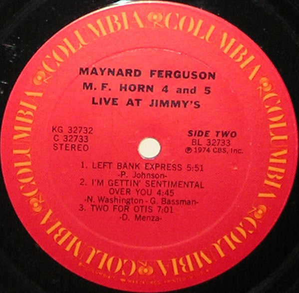 Maynard Ferguson - M.F. Horn 4&5: Live At Jimmy's - LP