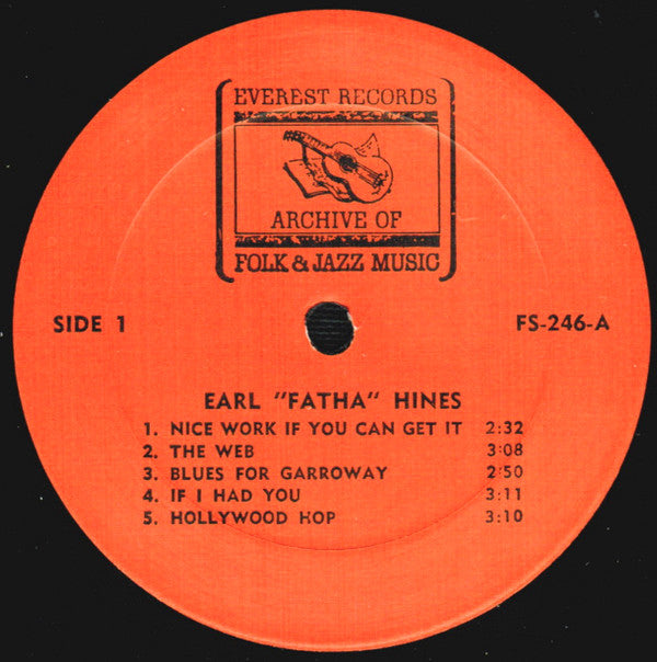 Earl "Fatha" Hines* - Earl "Fatha" Hines - LP