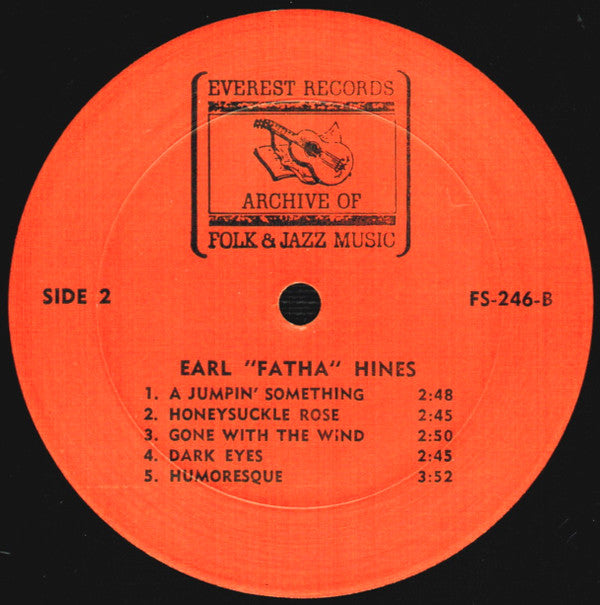 Earl "Fatha" Hines* - Earl "Fatha" Hines - LP
