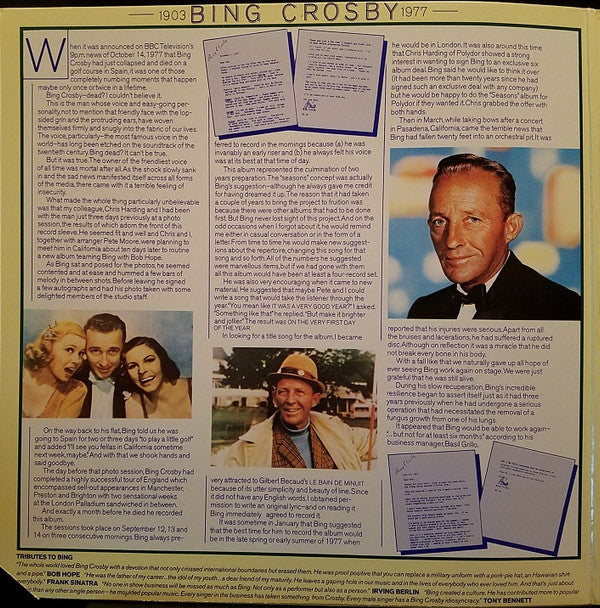 Bing Crosby With The Pete Moore Orchestra* - Seasons - LP