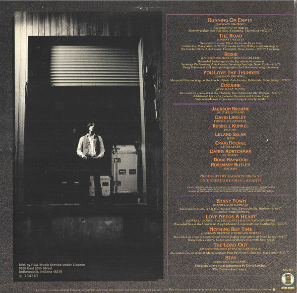 Jackson Browne - Running On Empty - LP
