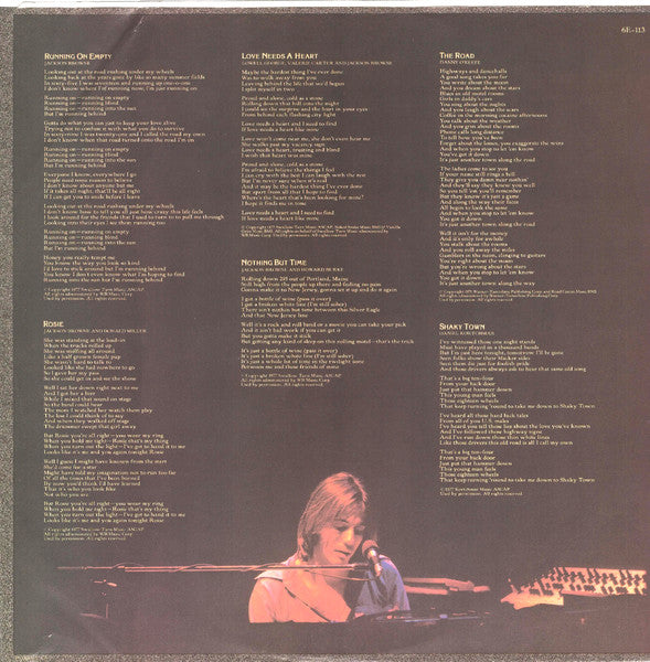 Jackson Browne - Running On Empty - LP