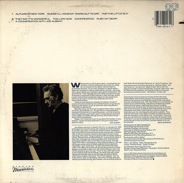Joe Albany - Portrait Of An Artist - LP