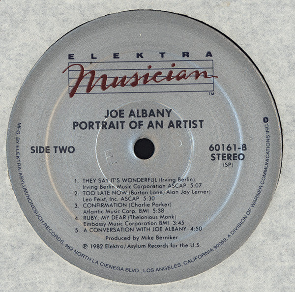 Joe Albany - Portrait Of An Artist - LP