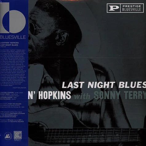 Lightnin' Hopkins With Sonny Terry - Last Night Blues - LP
