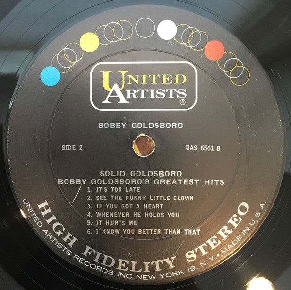 Bobby Goldsboro - Solid Goldsboro - Bobby Goldsboro's Greatest Hits - LP