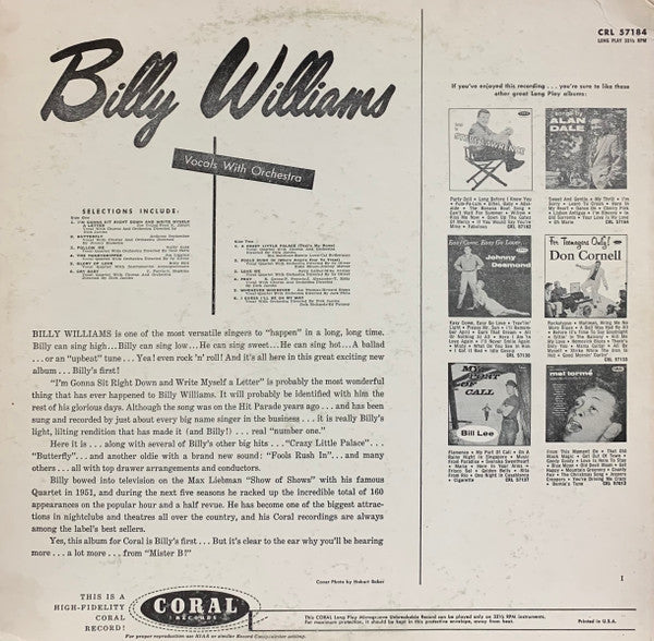 Billy Williams (5) - Billy Williams - LP