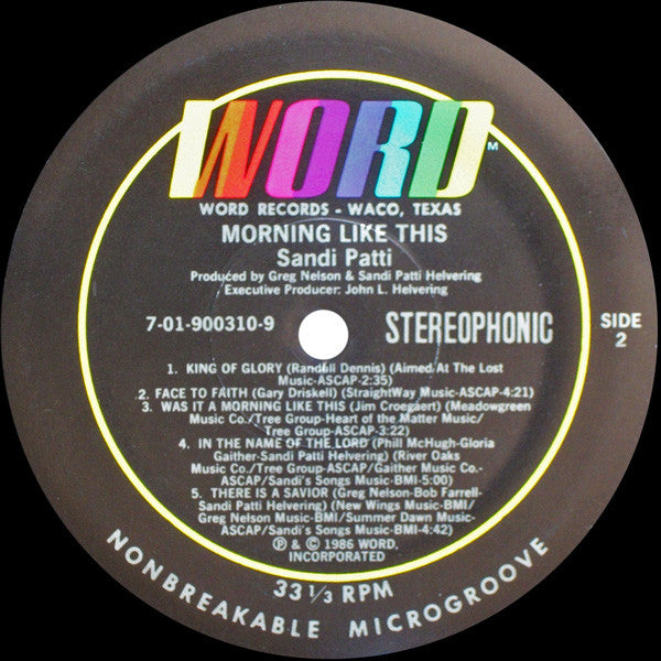 Sandi Patti* - Morning Like This - LP