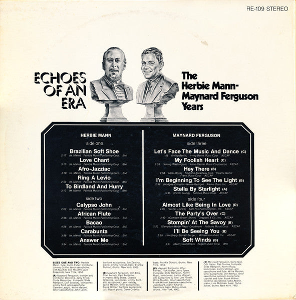 Herbie Mann / Maynard Ferguson - The Herbie Mann-Maynard Ferguson Years - LP