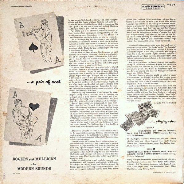 Gene Norman Presents Gerry Mulligan And His Tentette*, Shorty Rogers And His Giants - Modern Sounds - LP