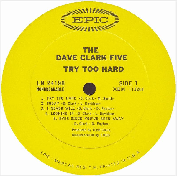 The Dave Clark Five - Try Too Hard - LP
