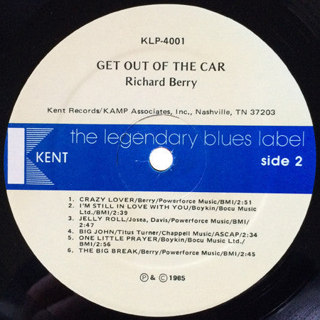 Richard Berry - Get Out Of The Car - LP