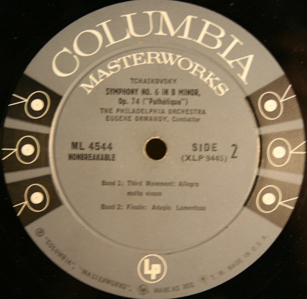 The Philadelphia Orchestra, Eugene Ormandy - Tchaikovsky* - Symphony No. 6 In B Minor ("Pathétique") - LP