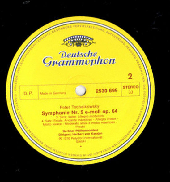 Tschaikowsky* - Berliner Philharmoniker ▪ Herbert von Karajan - Symphonie Nr. 5 - LP