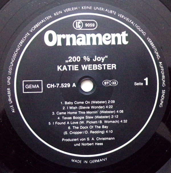 Katie Webster - 200% Joy! - LP