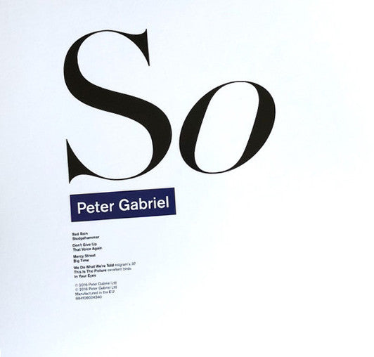Peter Gabriel - So - LP