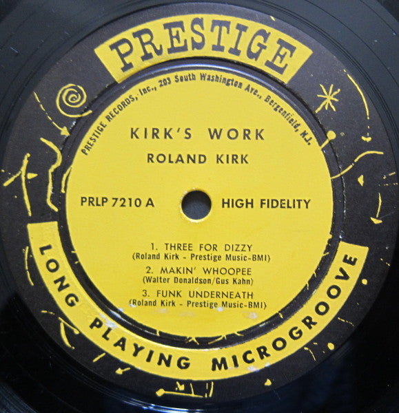 Roland Kirk With Jack McDuff* - Kirk's Work - LP