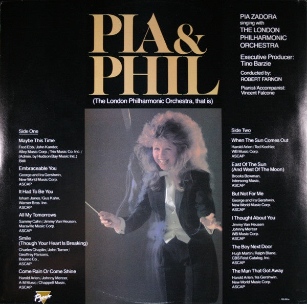 Pia Zadora With The The London Philharmonic Orchestra* - Pia & Phil - LP