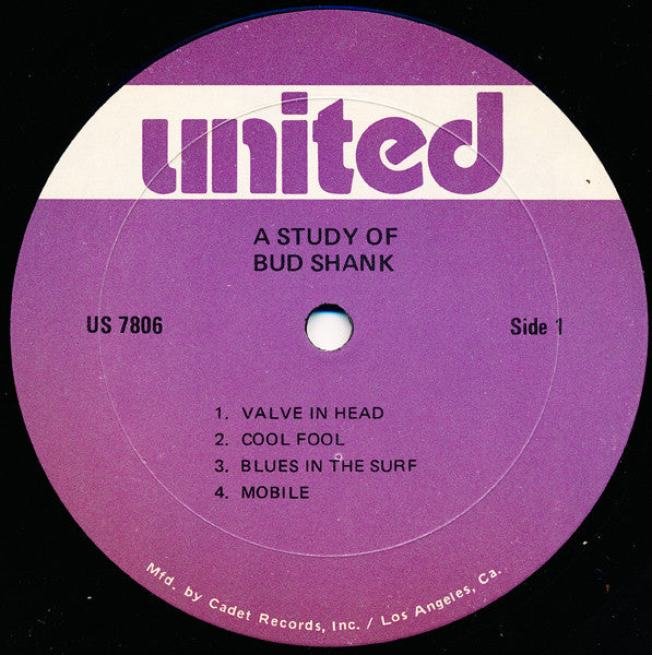 Bud Shank With Maynard Ferguson - Stu Williamson - Bob Enevoldson* - A Study Of Bud Shank - LP