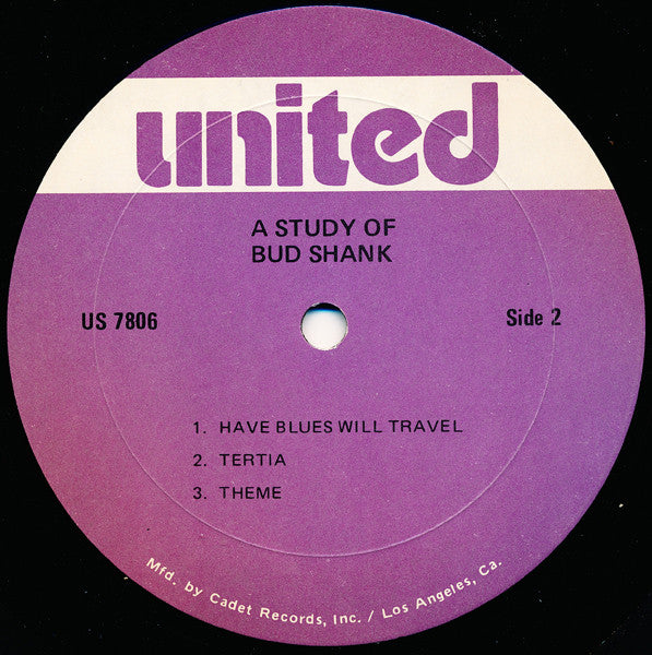 Bud Shank With Maynard Ferguson - Stu Williamson - Bob Enevoldson* - A Study Of Bud Shank - LP