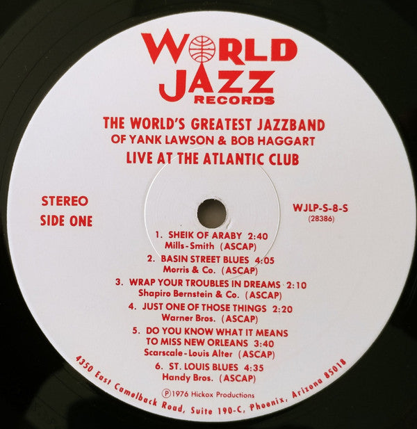 The World's Greatest Jazzband Of Yank Lawson And Bob Haggart - Live At The Atlantic Club - LP