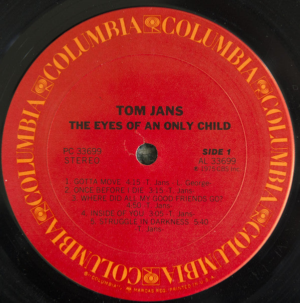 Tom Jans - The Eyes Of An Only Child - LP